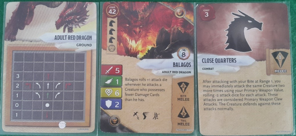 Cartas com as mecânicas de movimentação, magias e golpes